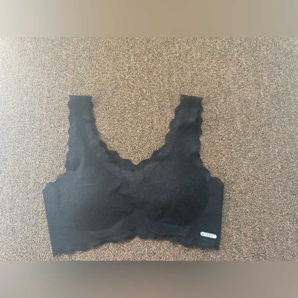 Kissy Black Lace Detail Top